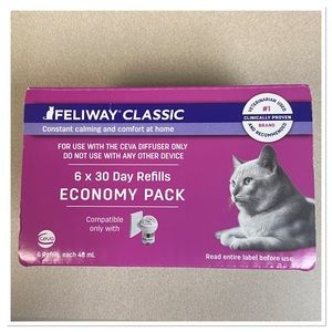 Feliway Classic Cat Calming Pheromone 5 refill pack + Relaxivet Calming Spray